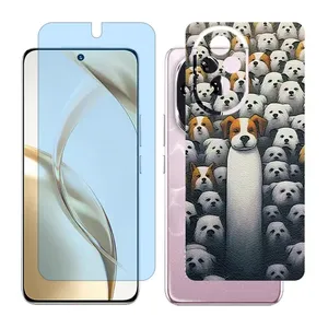 Glass Together model matte anti blue screen protector suitable for Honor 200 mobile phone with back cover sticker