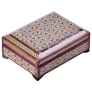 جعبه جواهرات خاتم کاری طرح ستاره کد118