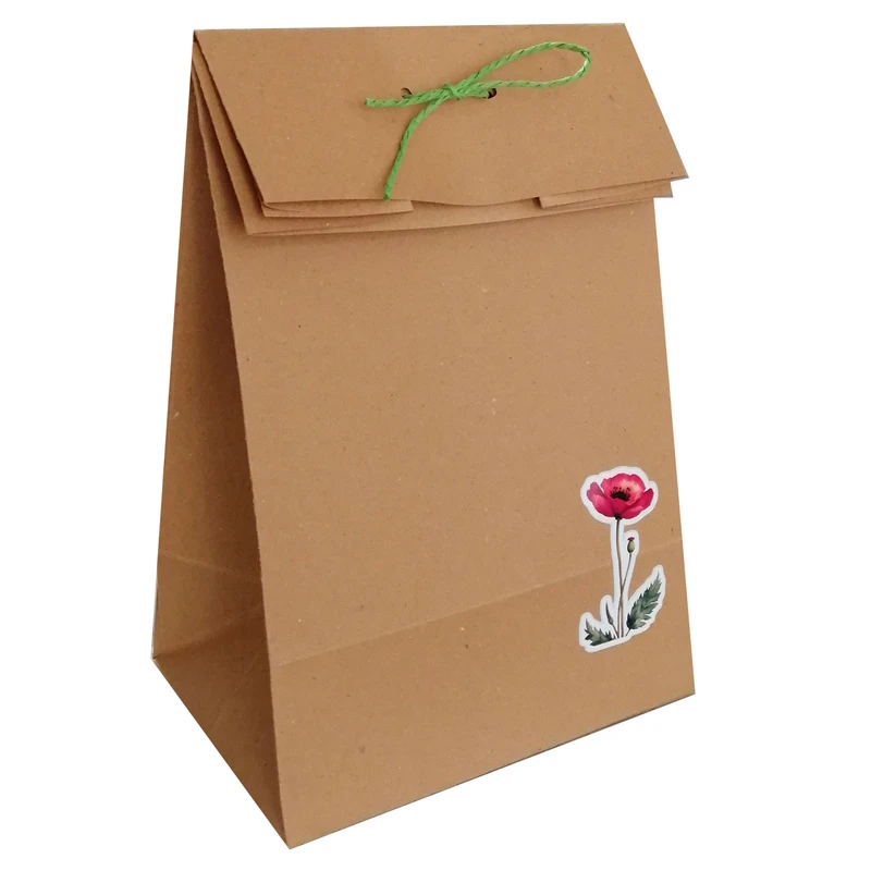 پاکت هدیه مدل سال نو و گل شقایق مجموعه 10 عددی