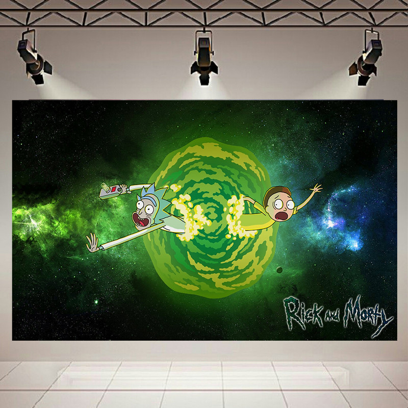 تابلو بوم طرح ریک و مورتی مدل کهکشان کد 6140