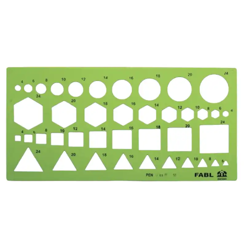 شابلون فابل مدل اشکال هندسی مجموعه 6 عددی