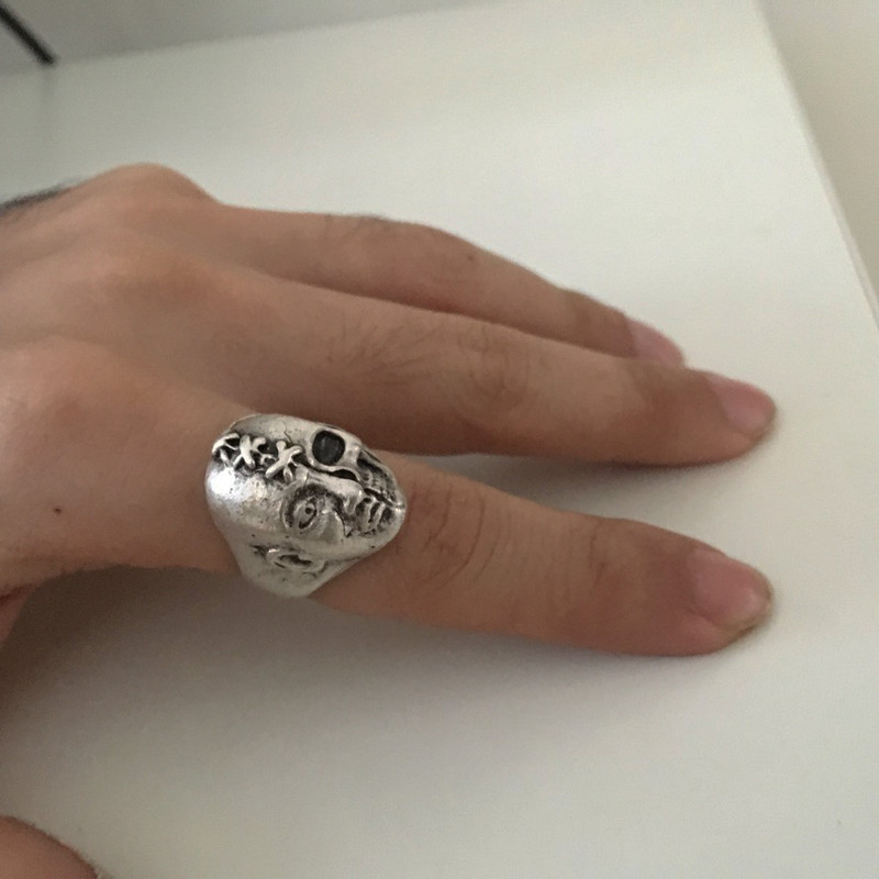 انگشتر مدل جمجمه کد a247 انگشتر مدل جمجمه کد a247