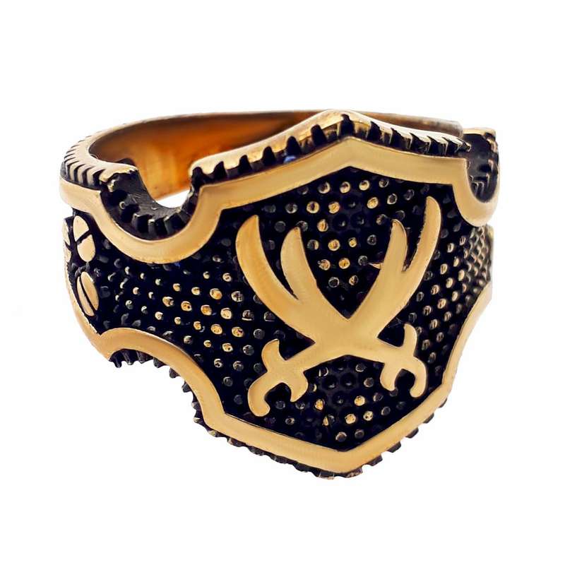 انگشتر مردانه طرح شمشیر اسسینز مدل طلاروس برجسته کد 873ANM انگشتر مردانه طرح شمشیر اسسینز مدل طلاروس برجسته کد 873ANM