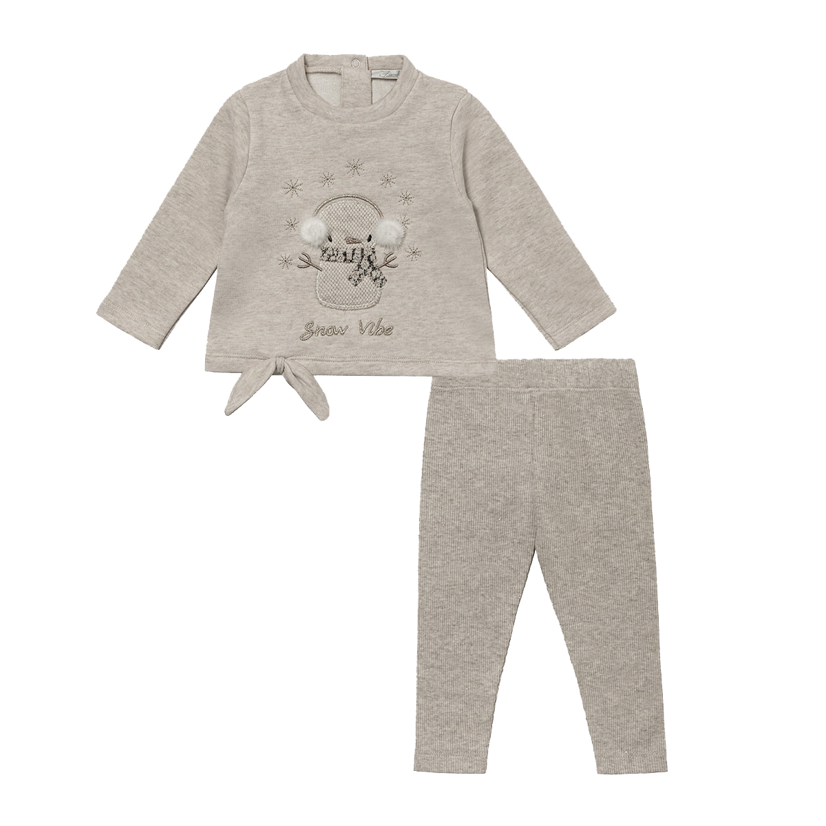 ست تی شرت و شلوار نوزادی فیورلا مدل آدم برفی کد 21513