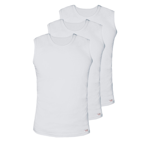 زیرپوش بدون آستین مردانه پنبینه کد 11092 مجموعه 3 عددی