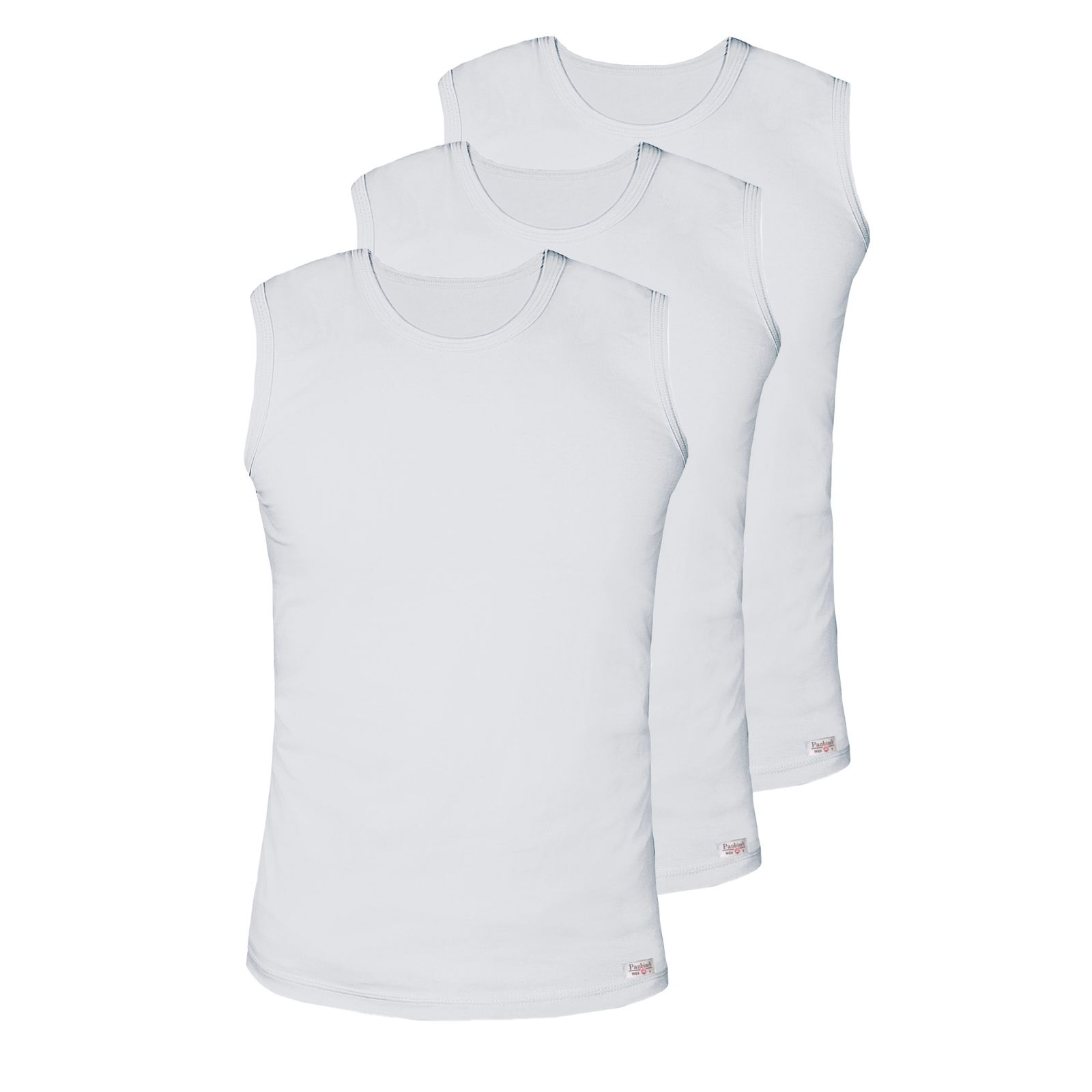 زیرپوش بدون آستین مردانه پنبینه کد 11092 مجموعه 3 عددی - - 1