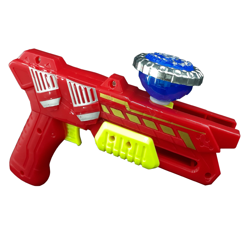 اسباب بازی دنیای سرگرمی های کمیاب مدل فرفره انفجاری چراغ دار طرح تفنگی کد DSK-A449 مجموعه 2 عددی