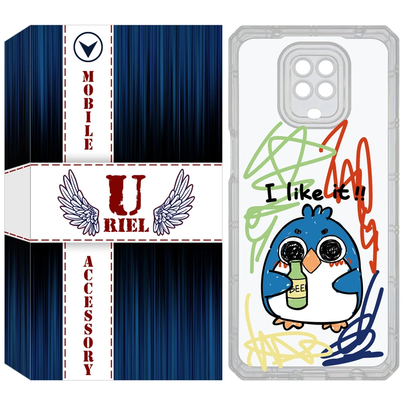 کاور یوریل قاب مدل Clear کد 23 طرح جوجه نقاش مناسب برای گوشی موبایل شیائومی Redmi Note 9S / Note 9 Pro / Note 9 Pro Max