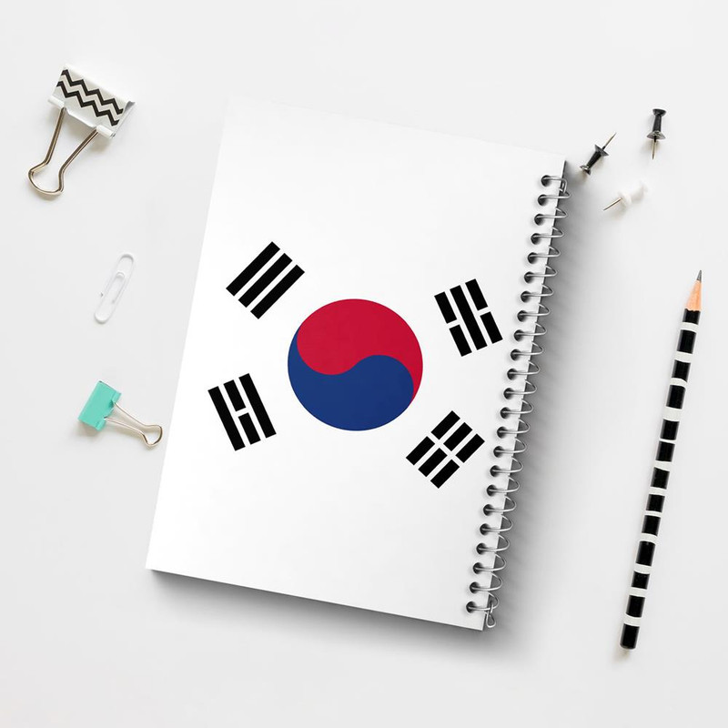 دفتر نقاشی 50 برگ خندالو مدل پرچم کره جنوبی کد 20553