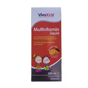شربت مولتی ویتامین پرتفالی ویواکیدز - 200 میلی لیتر