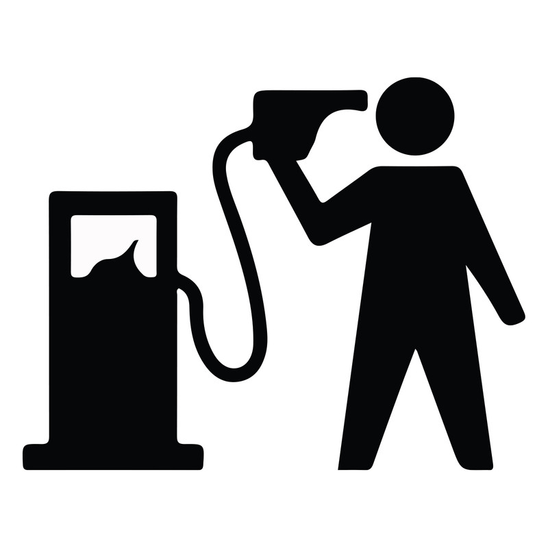 استیکر خودرو پویا مارکت طرح بنزین کد 661