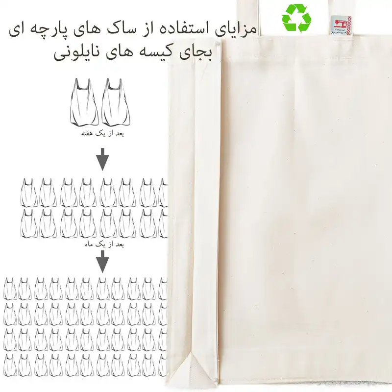 ساک هدیه منسوجات خسروشاهی برتر مدل ساده کد SKH106 بسته 6 عددی