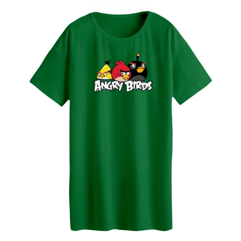 تی شرت لانگ زنانه مدل انگری بردز کد ۲