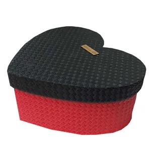 جعبه هدیه طرح حصیری مدل قلب کد LB02