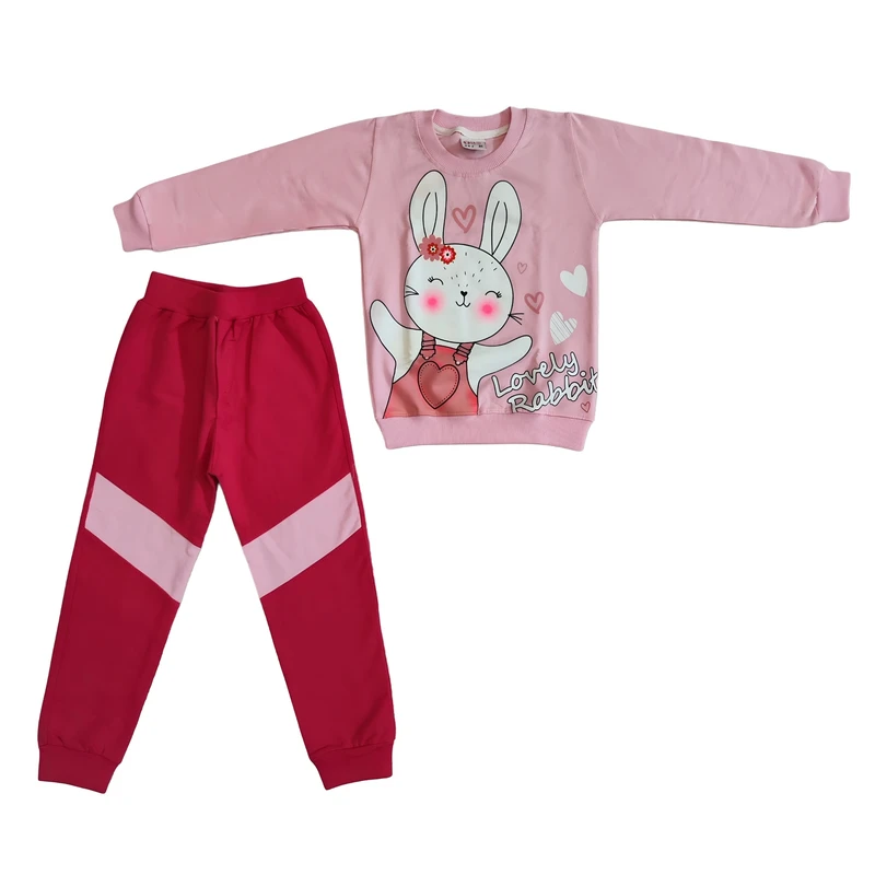 ست سویشرت و شلوار راحتی دخترانه مدل 1367578