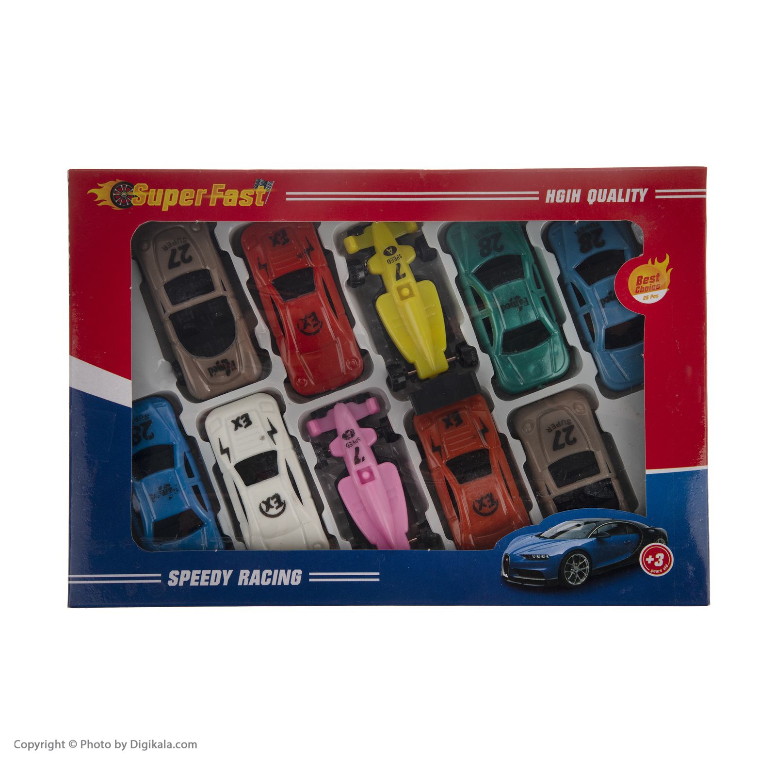ماشین بازی طرح مسابقه ای مدل سوپر فست مجموعه 10 عددی -  - 2