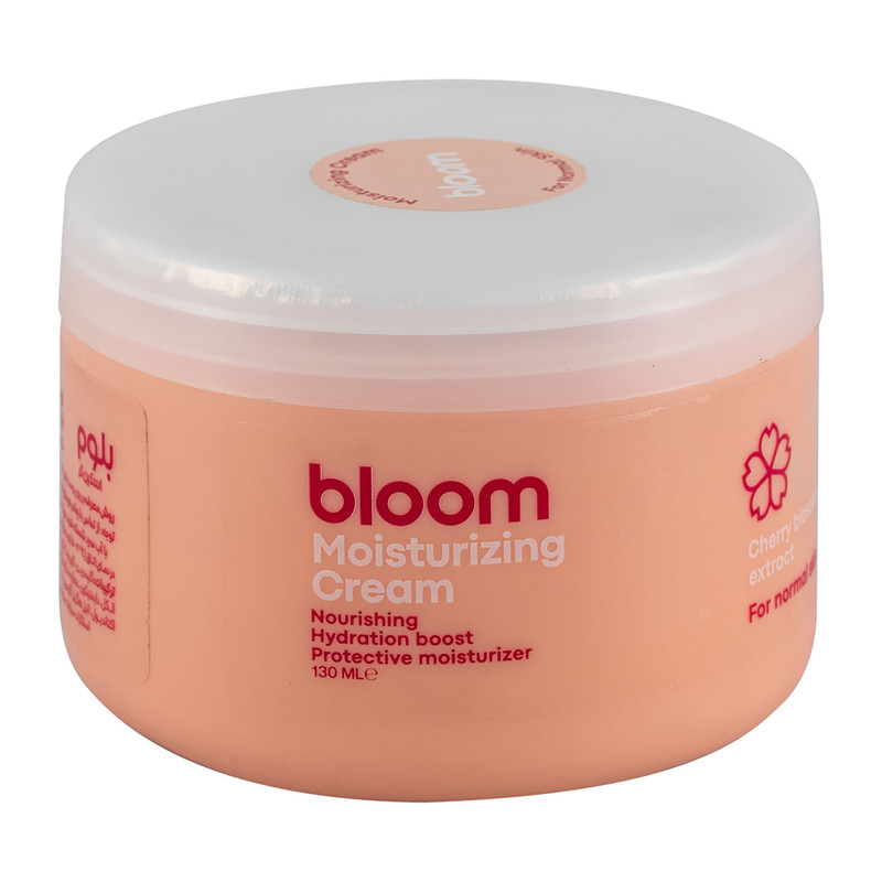 کرم آبرسان و مرطوب کننده صورت بلوم مدل شکوفه های گیلاس مناسب پوست معمولی حجم 130 میلی لیتر