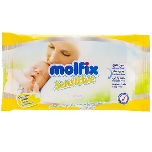 دستمال مرطوب مولفیکس مدل Sensitive - بسته 20 عددی