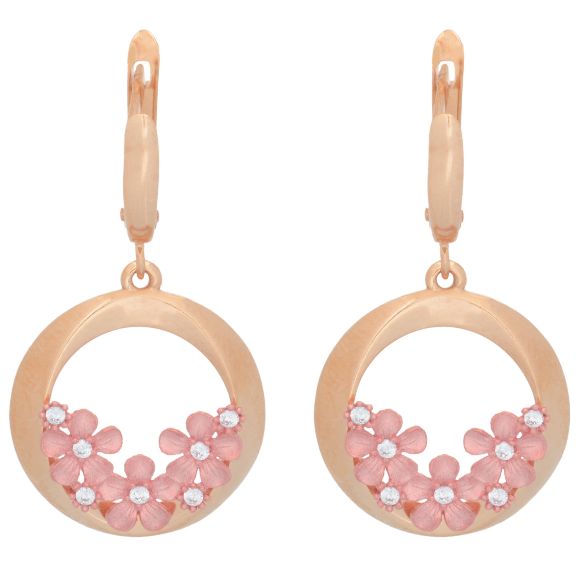 گوشواره طلا 18 عیار زنانه طلای مستجابی مدل ورسای کد T1214