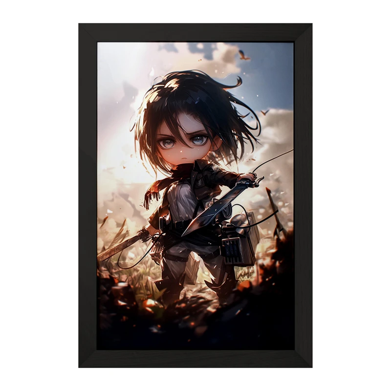 تابلو خندالو مدل انیمه اتک آن تایتان کد F2851