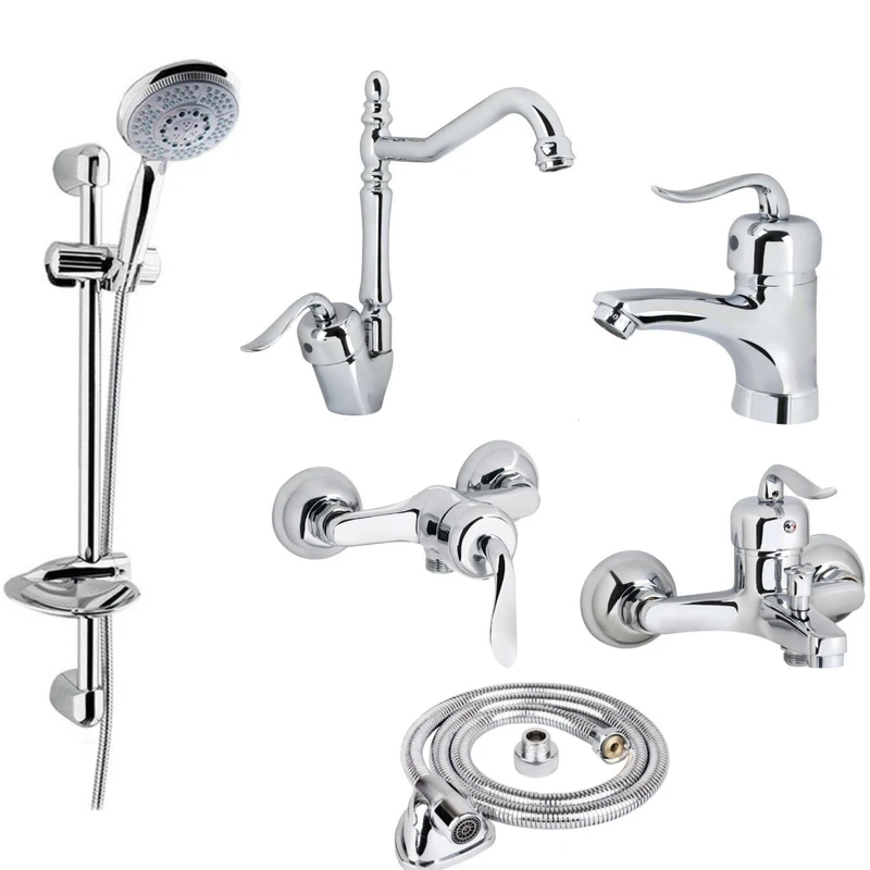 ست شیرآلات رز مدل بامبو پلاس مجموعه 6 عددی