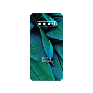 MAHOOT Green Feather Cover Sticker for Samsung Galaxy S10 Plus