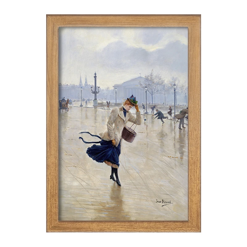 تابلو خندالو مدل نقاشی روز بادی، میدان د لا کنکورد اثر ژان برو کد F12346