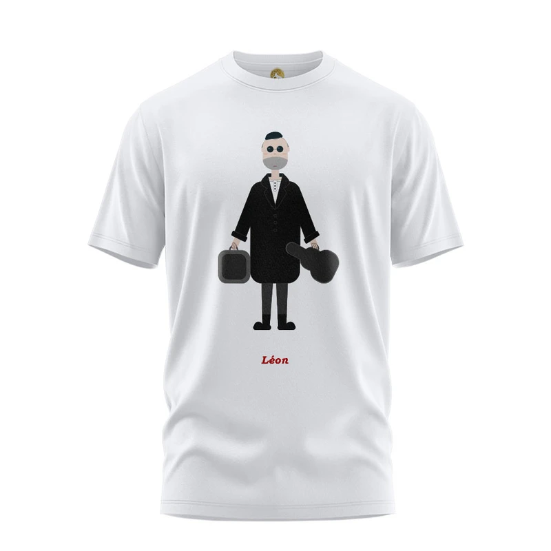 تی شرت آستین کوتاه مردانه هومرو مدل TW370 طرح لئون