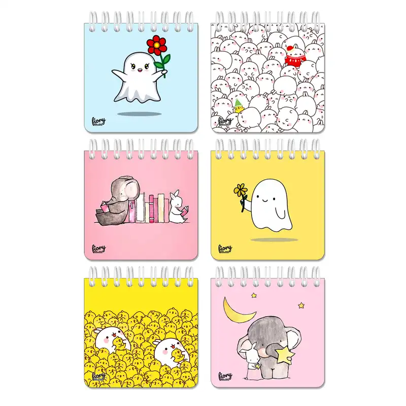 دفترچه یادداشت مستر راد طرح فانتزی مدل کیوت کارتونی کد 1922 مجموعه 6 عددی