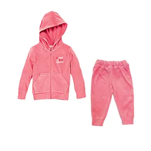 ست سویشرت و شلوار دخترانه الایو مدل مخملی