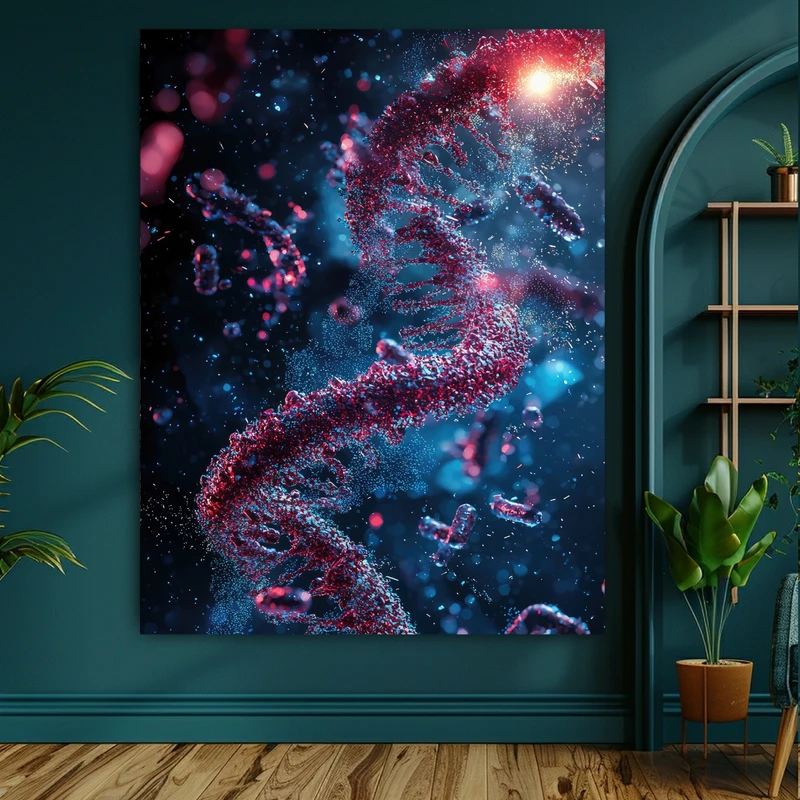 پوستر دیواری طرح علمی و بدن مدل DNA کد BK22693