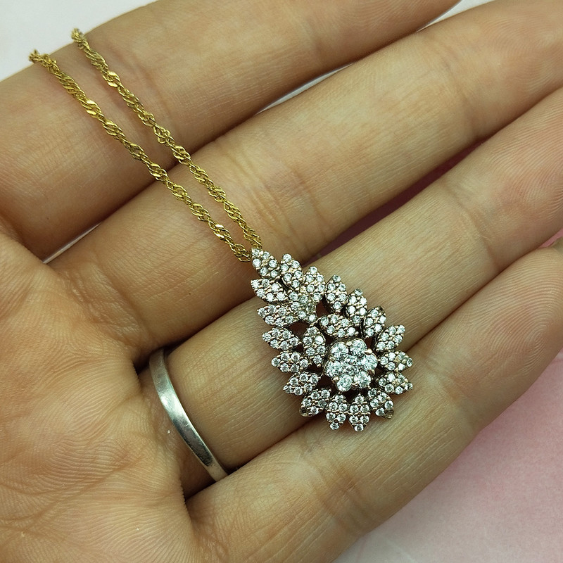 نیم ست نقره زنانه سلین کالا مدل برلیان کد 121