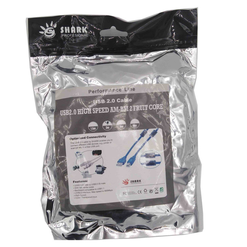 کابل USB پرینتر شارک مدل CP S300 طول 3 متر 1