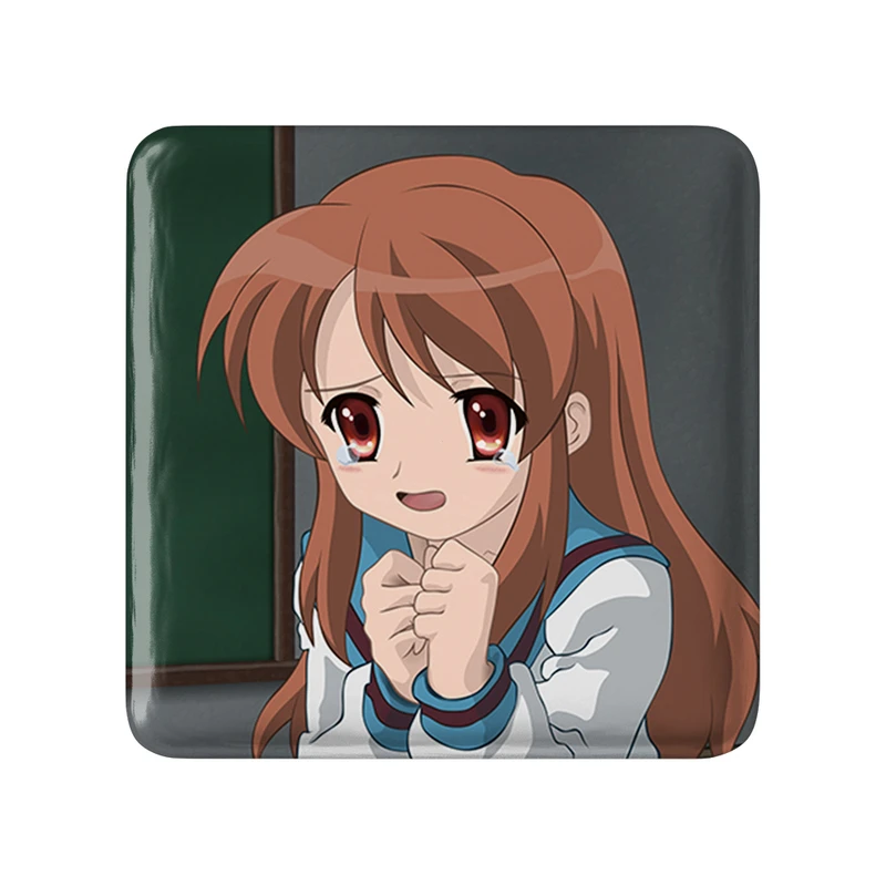 مگنت خندالو طرح میکورو انیمه ناپدید شدن هارومی سوزومیا The Disappearance of Haruhi Suzumiya  مدل مربعی کد 23156