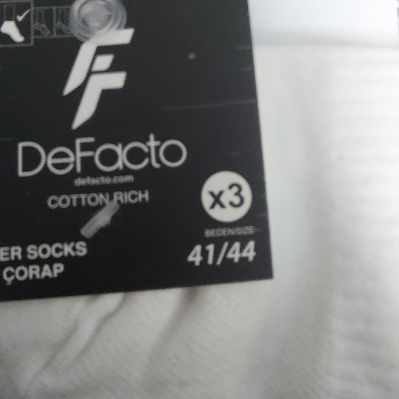 جوراب ورزشی ساق کوتاه مردانه دفکتو مدل Cotton Rich آنتی باکتریال بسته ۳ عددی