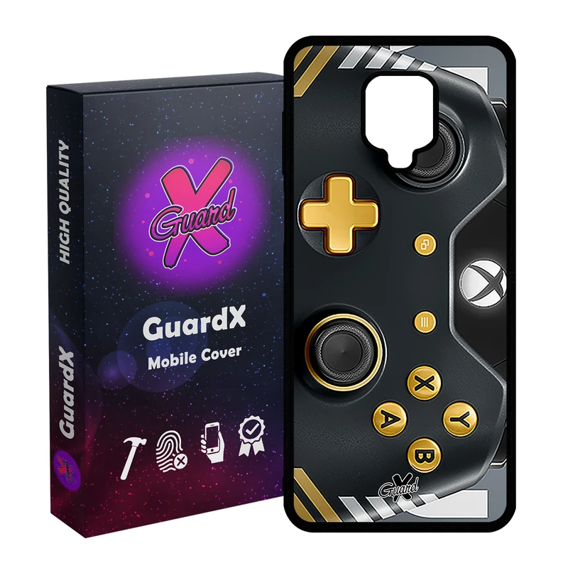 کاور گارد ایکس طرح XBox Conroller مدل Glass10090 مناسب برای گوشی موبایل شیائومی Redmi Note 9S / Note 9 Pro / Note 9 Pro Max