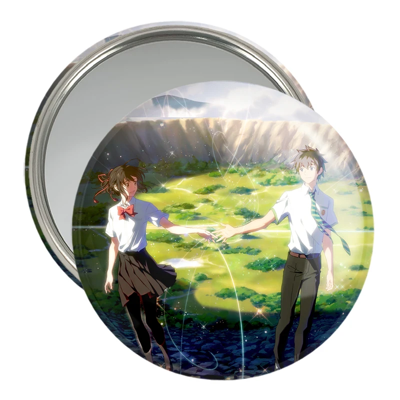 آینه جیبی خندالو مدل تاکی تاچیبانا و میتسویا میامیزو انیمه یورنیم Your Name  کد 16291