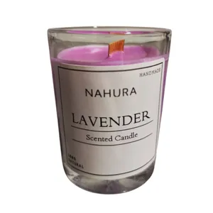 شمع لیوانی معطر مدل D003 با رایحه لوندر زمان اتمام 10 ساعت