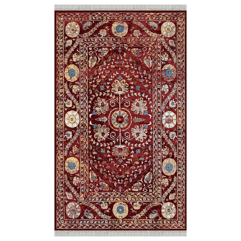 فرش پارچه ای مدل فرشینه زمینه لاکی