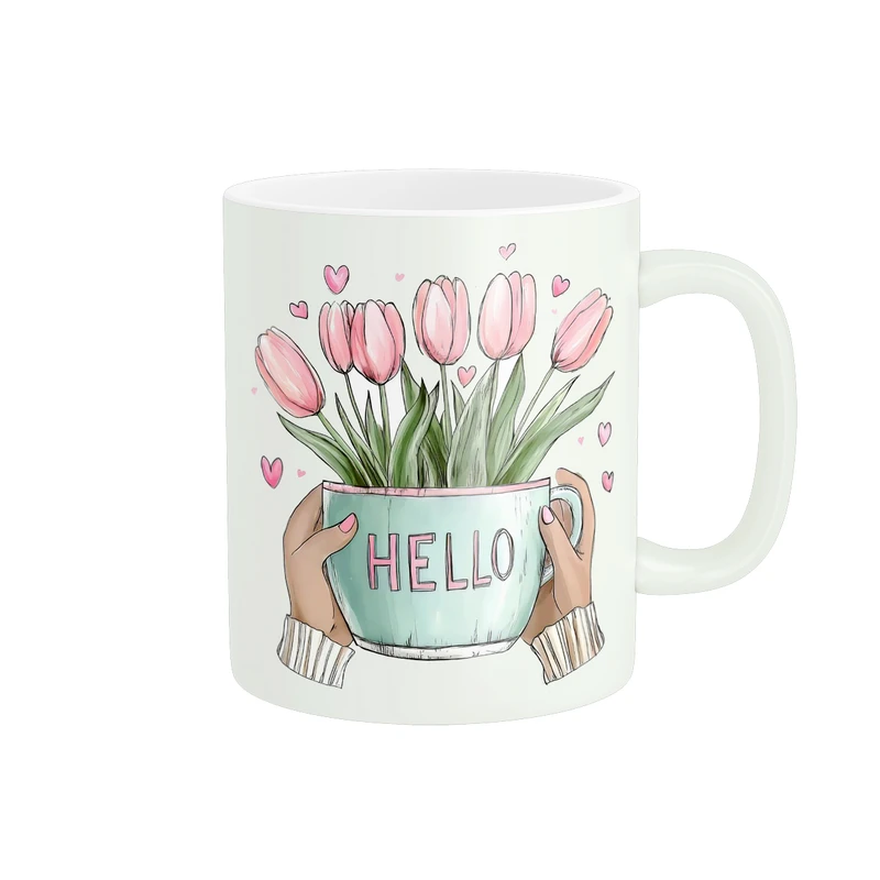 ماگ پاد آفرین طرح گل کد 2504