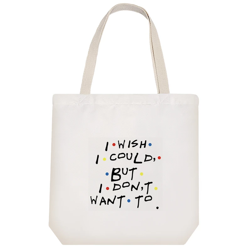 ساک خرید خندالو مدل I Wish I Could But I Don't Want To کد 8226