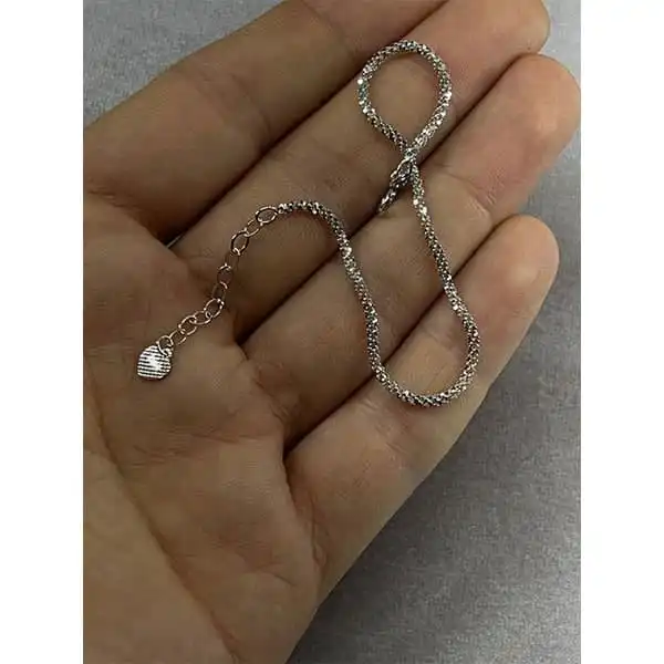 دستبند نقره زنانه مدل ماری خاص کد 69201