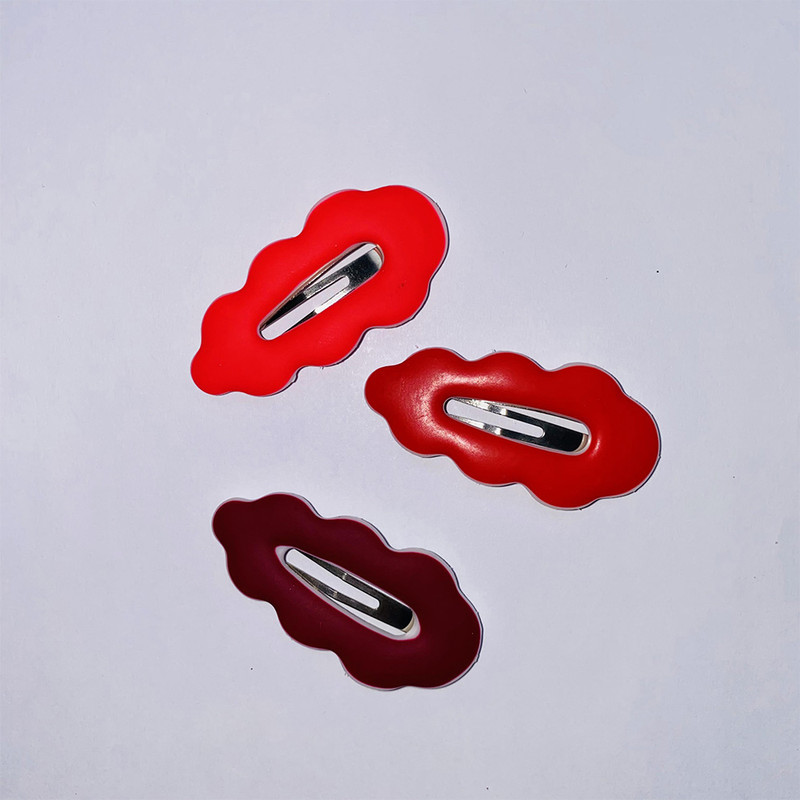 گیره مو دخترانه مدل تق تقی دالبری بادومی بسته 6 عددی