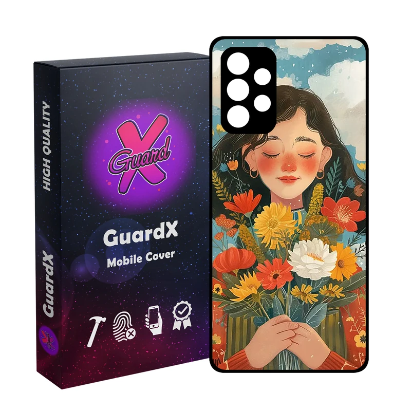 کاور گارد ایکس طرح دختر مدل  Glass10776 مناسب برای گوشی موبایل سامسونگ Galaxy A52/A52S