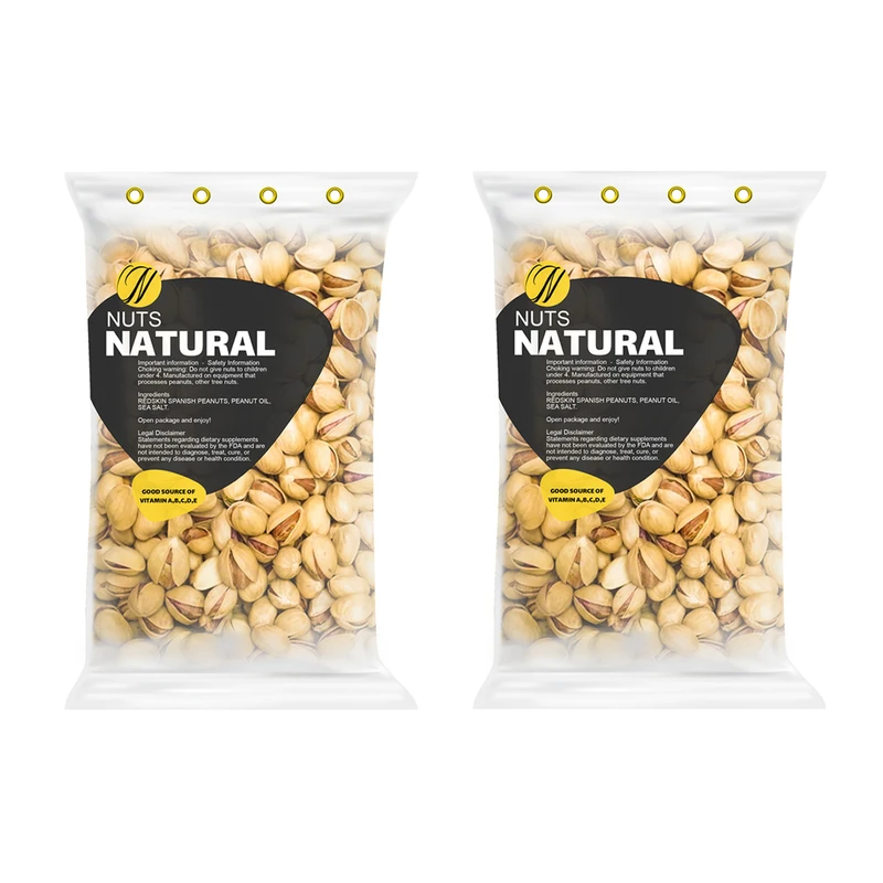 پسته فندقی شور نچرال - 1 کیلوگرم بسته 2 عددی 