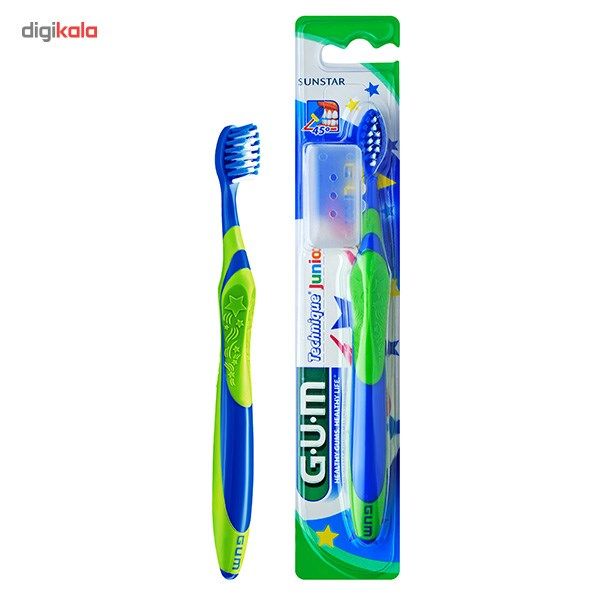 مسواک جی یو ام مدل Technique Junior مخصوص کودکان بالای 10 سال با برس خیلی نرم main 1 1