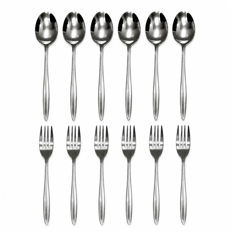 سرویس قاشق و چنگال 12 پارچه 6 نفره ریور مدل پروانه کد TP8346