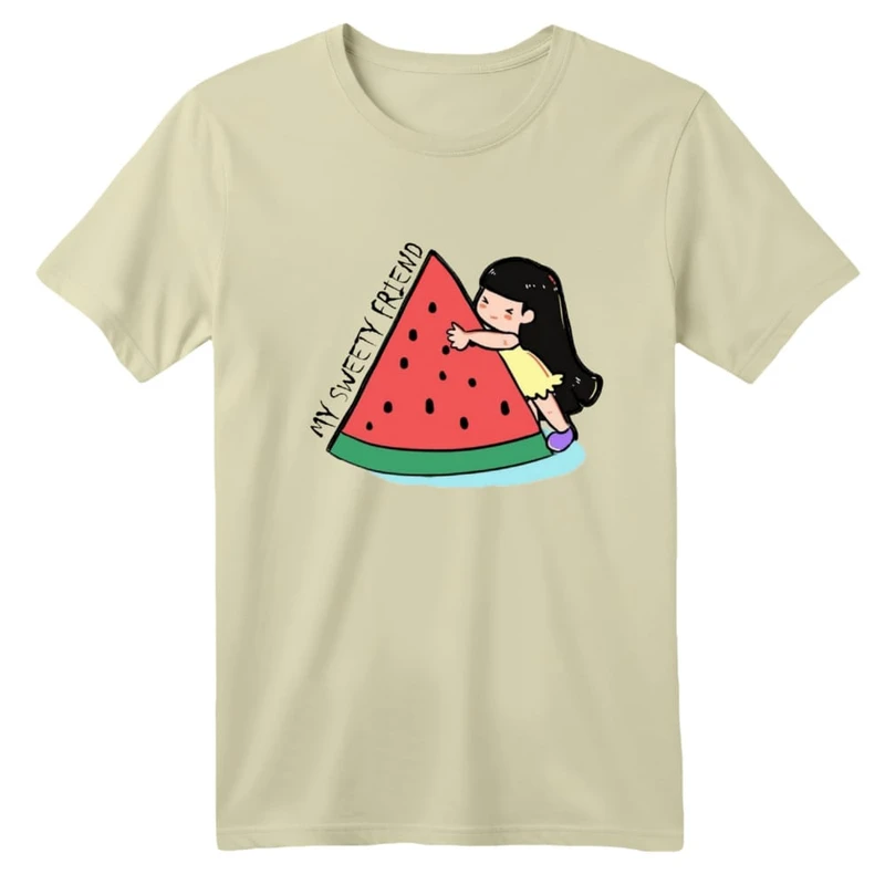 تی شرت آستین کوتاه بچگانه مدل دخترک یلدایی کد 14