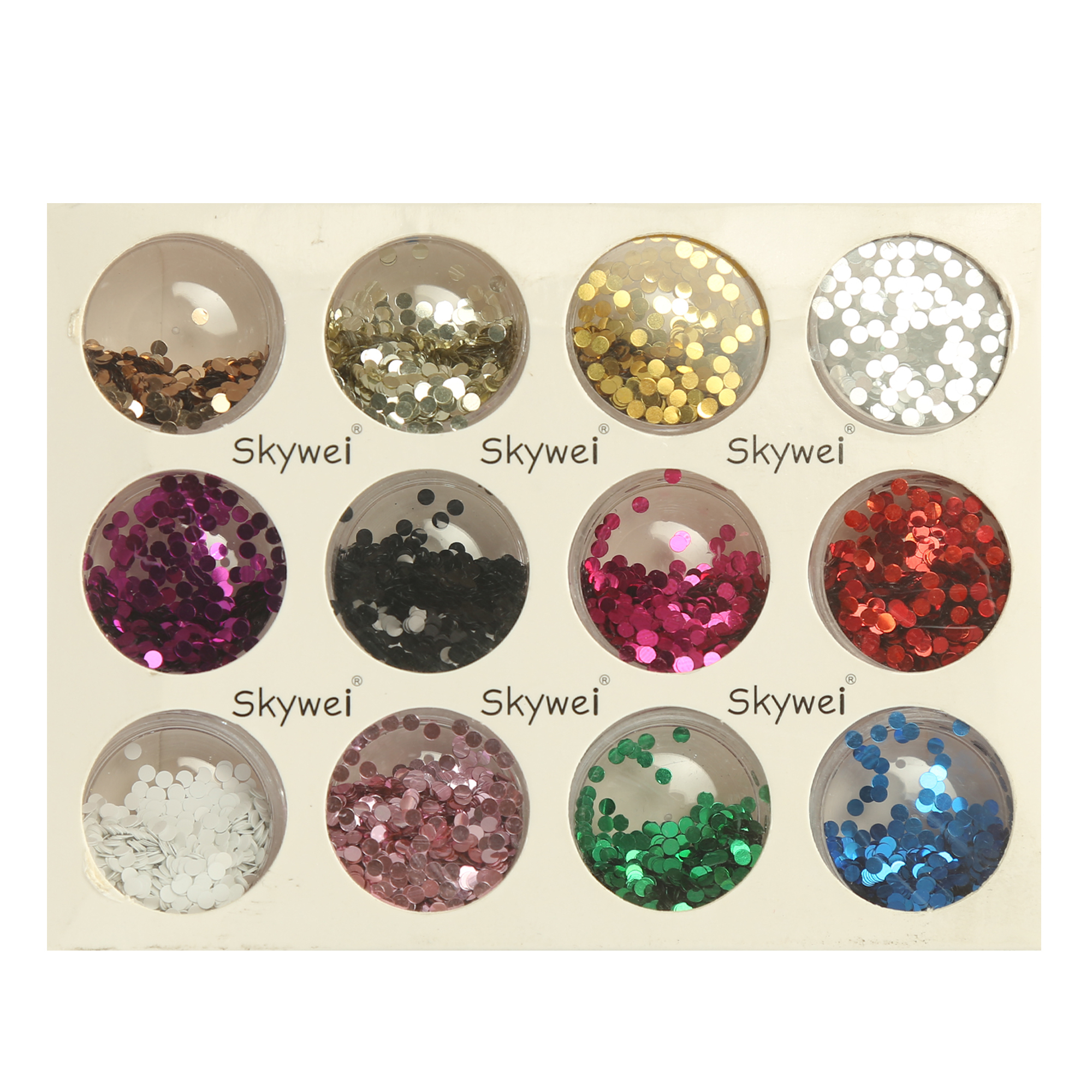 تزیین ناخن اسکای وی مدل SE01 مجموعه 12 عددی