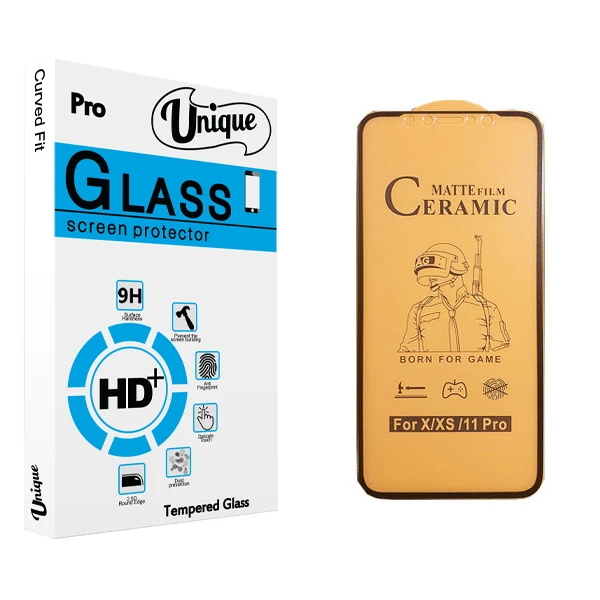 محافظ صفحه نمایش سرامیکی يونيک مدل +Clear مناسب برای گوشی موبایل اپل iPhone X